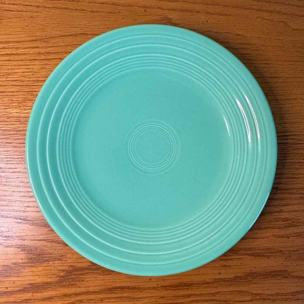Fiesta Sea Mist 9.5" Plate Homer Laughlin China Co Lead Free Glaze Turquoise